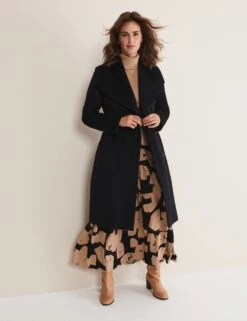 Wool Rich Collared Wrap Coat -Marks and Spencer Shop SD 10 T83 6771 Y0 X EC 1