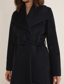 Wool Rich Collared Wrap Coat -Marks and Spencer Shop SD 10 T83 6771 Y0 X EC 5