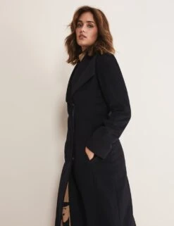 Wool Rich Collared Wrap Coat -Marks and Spencer Shop SD 10 T83 6771 Y0 X EC 6