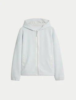 Scuba Zip Up Relaxed Hoodie -Marks and Spencer Shop Scuba Zip Up Relaxed Hoodie 1