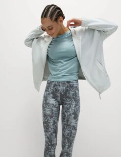 Scuba Zip Up Relaxed Hoodie -Marks and Spencer Shop Scuba Zip Up Relaxed Hoodie 4