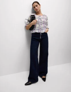 Shirred Tie Front Blouse 22 Shirred Tie Front Blouse -Marks and Spencer Shop Shirred Tie Front Blouse 2