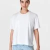 Sweaty Betty Soft Flow Studio Crew Neck Relaxed T-Shirt -Marks and Spencer Shop Soft Flow Studio Crew Neck Relaxed T Shirt