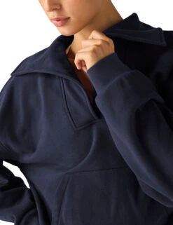 Beyond Yoga Street Smart Cotton Rich Collared Sweatshirt -Marks and Spencer Shop Street Smart Cotton Rich Collared Sweatshirt 4