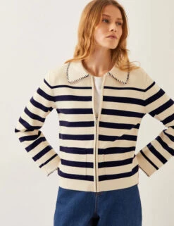 MONSOON Striped Collared Shacket