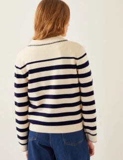 MONSOON Striped Collared Shacket -Marks and Spencer Shop Striped Collared Shacket 3