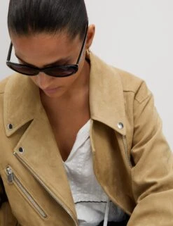 Suedette Biker Jacket -Marks and Spencer Shop Suedette Biker Jacket 3