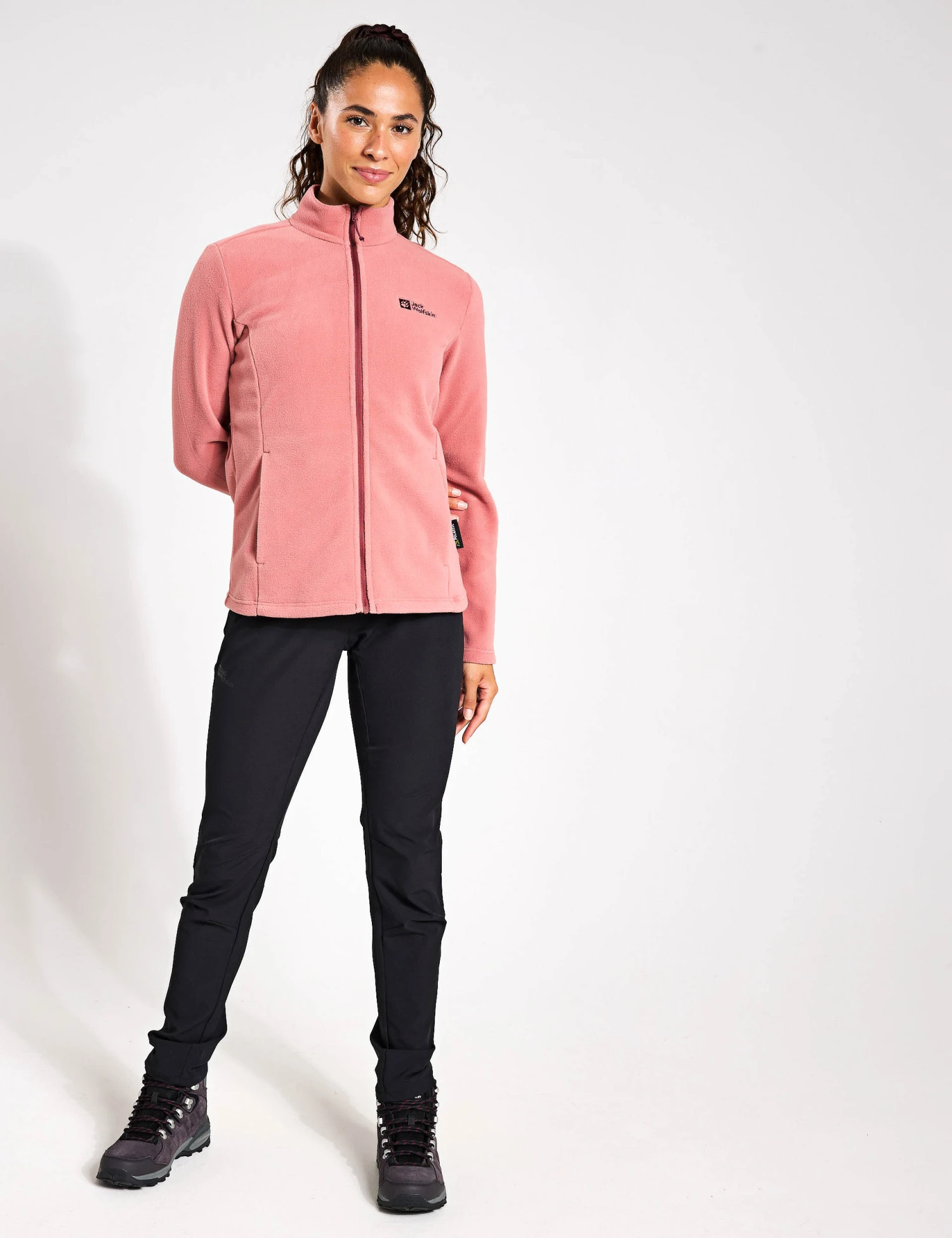 Jack Wolfskin Taunus Funnel Neck Zip Up Fleece Jacket 4 Jack Wolfskin Taunus Funnel Neck Zip Up Fleece Jacket - Image 2