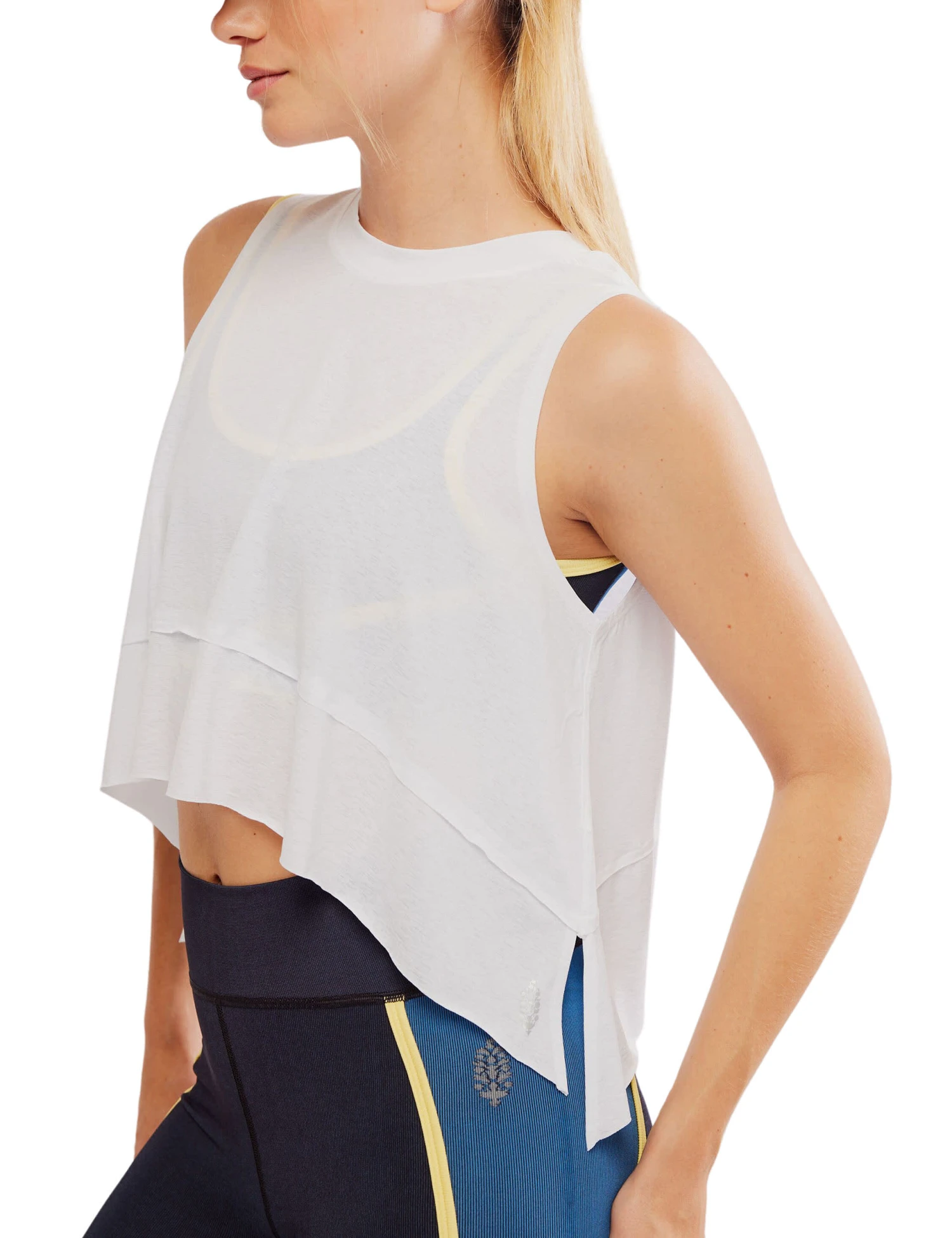 Tempo Crew Neck Relaxed Crop Vest Top 4 Tempo Crew Neck Relaxed Crop Vest Top - Image 2
