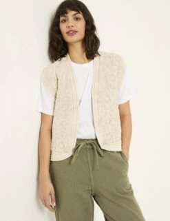 Textured Floral Waistcoat