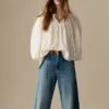 Textured Tie Neck Blouson Sleeve Blouse -Marks and Spencer Shop Textured Tie Neck Blouson Sleeve Blouse