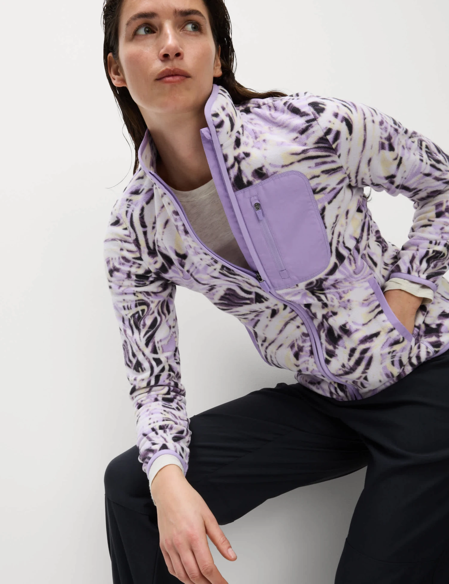 Thermal Printed Zip Up Funnel Neck Fleece 5 Thermal Printed Zip Up Funnel Neck Fleece - Image 3