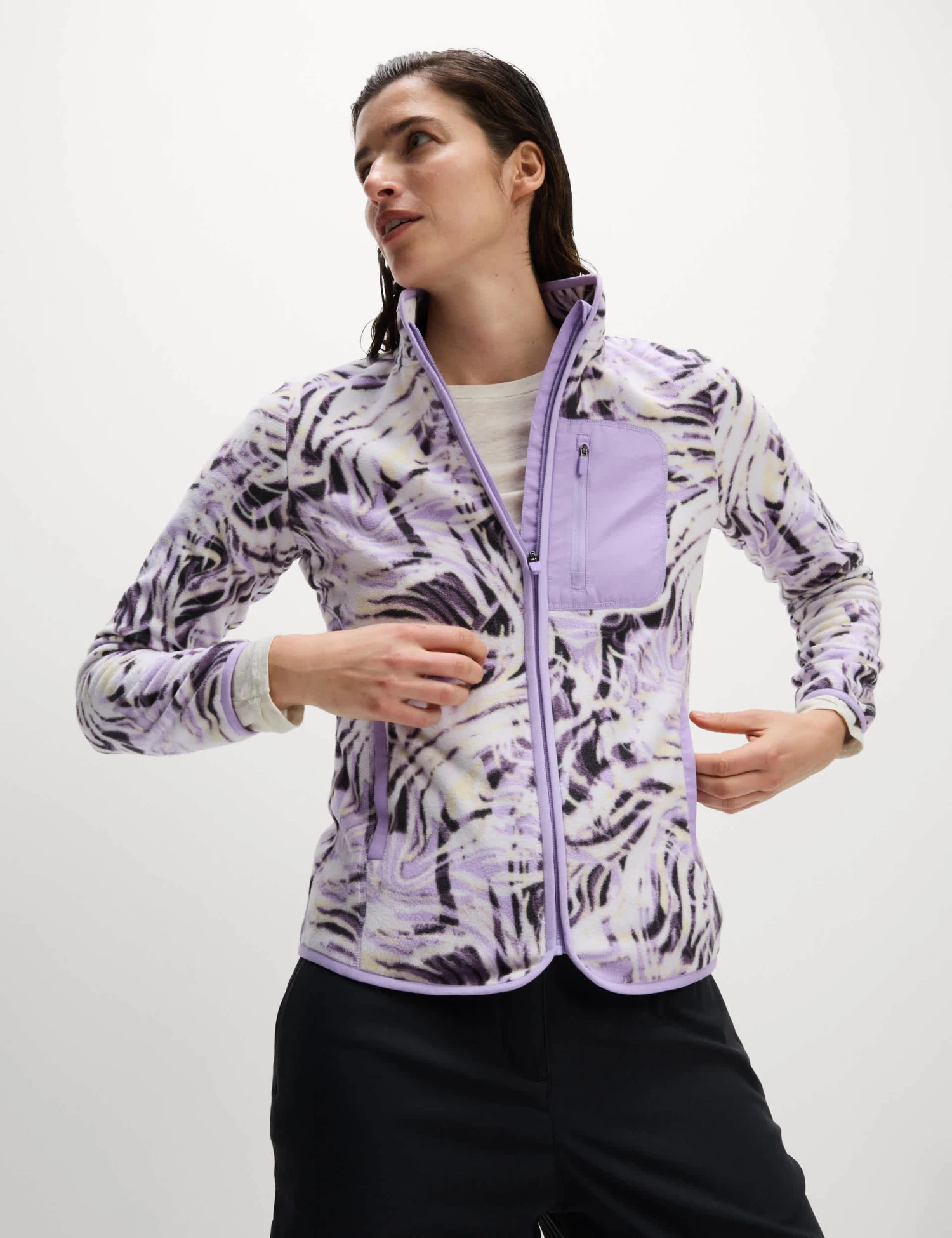 Thermal Printed Zip Up Funnel Neck Fleece 6 Thermal Printed Zip Up Funnel Neck Fleece - Image 4