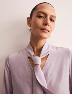 Jaeger Tie Neck Button Through Blouse 17 Jaeger Tie Neck Button Through Blouse -Marks and Spencer Shop Tie Neck Button Through Blouse 3