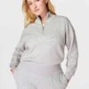 Sweaty Betty Timeless Cotton Blend Half Zip Track Top 1 Sweaty Betty Timeless Cotton Blend Half Zip Track Top -Marks and Spencer Shop Timeless Cotton Blend Half Zip Track Top