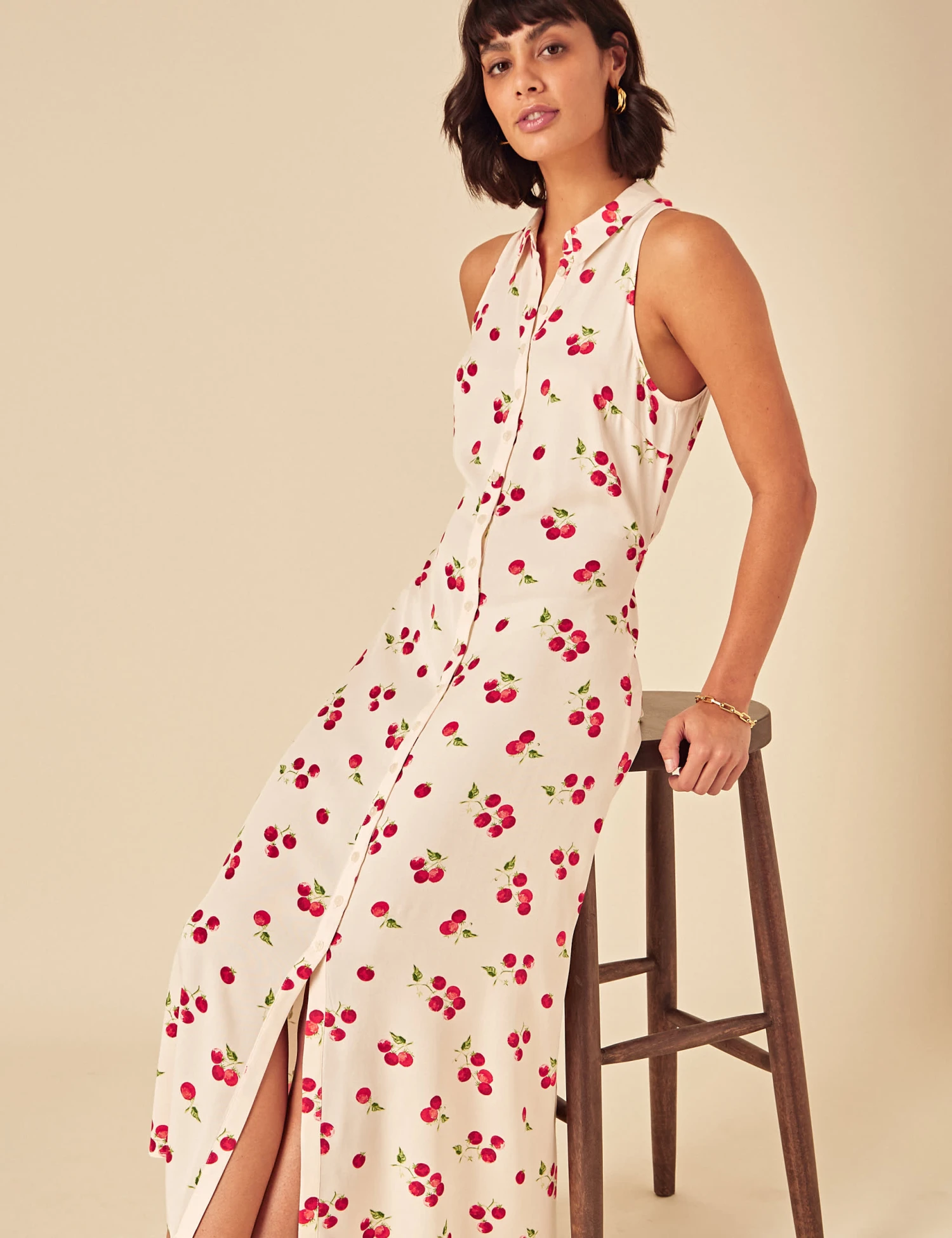 Tomato Print Midi Shirt Dress 6 Tomato Print Midi Shirt Dress - Image 4