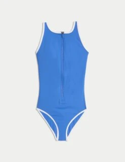 Marks and Spencer Shop -Marks and Spencer Shop Tummy Control Padded Zip Up Scoop Neck Swimsuit 1