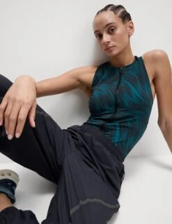 Tummy Control Printed Zip Up Swimsuit -Marks and Spencer Shop Tummy Control Printed Zip Up Swimsuit 5