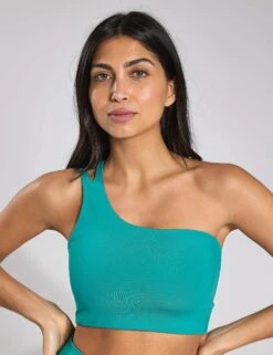 Girlfriend Collective Uma One Shoulder Non Wired Sports Bra (S-XL)