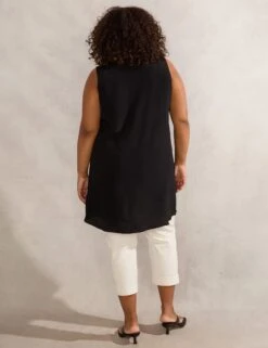 V-Neck Button Front Sleeveless Tunic 14 V-Neck Button Front Sleeveless Tunic -Marks and Spencer Shop V Neck Button Front Sleeveless Tunic 2
