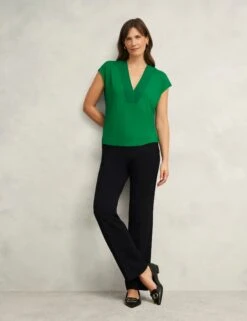 V-Neck Cap Sleeve Blouse -Marks and Spencer Shop V Neck Cap Sleeve Blouse 2