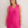 V-Neck Sleeveless Button Through Tunic -Marks and Spencer Shop V Neck Sleeveless Button Through Tunic