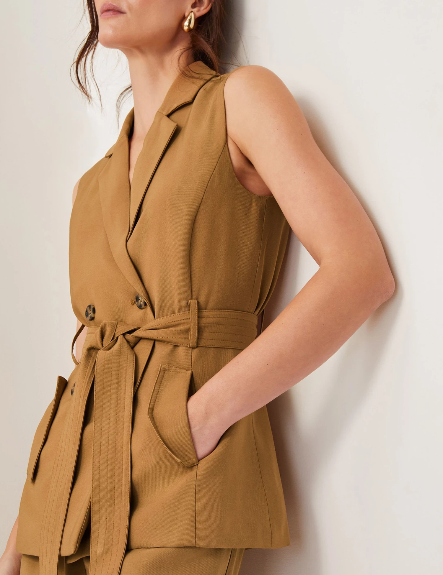 MONSOON V-Neck Tie Detail Waistcoat 6 MONSOON V-Neck Tie Detail Waistcoat - Image 4