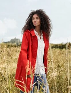 Waterproof Pure Cotton Hooded Longline Mac -Marks and Spencer Shop Waterproof Pure Cotton Hooded Longline Mac 7