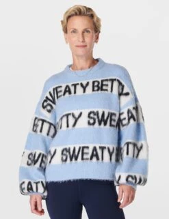 Sweaty Betty Wool Blend Slogan Jumper With Alpaca