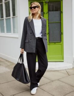 Wool Blend Tailored Blazer -Marks and Spencer Shop Wool Blend Tailored Blazer 3