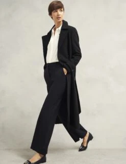 Wool Rich Belted Longline Tailored Coat -Marks and Spencer Shop Wool Rich Belted Longline Tailored Coat 4