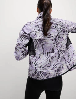 Woven Stormwear™ Printed Funnel Neck Running Jacket -Marks and Spencer Shop Woven Stormwear Printed Funnel Neck Running Jacket 3