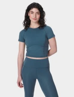 Sweaty Betty All Day Active Crew Neck Crop T-Shirt -Marks and Spencer Shop all day active crew neck crop t shirt 7