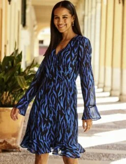 Animal Print V-Neck Mini Wrap Dress -Marks and Spencer Shop animal print v neck mini wrap dress 10