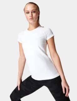 Sweaty Betty Athlete Seamless Fitted T-Shirt -Marks and Spencer Shop athlete seamless fitted t shirt 8