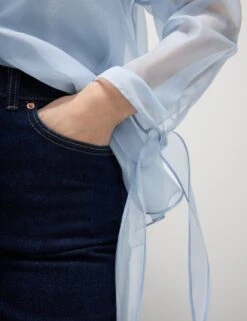 Beaded Tie Detail Shirt -Marks and Spencer Shop beaded tie detail shirt 7