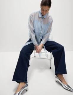 Beaded Tie Detail Shirt -Marks and Spencer Shop beaded tie detail shirt 8