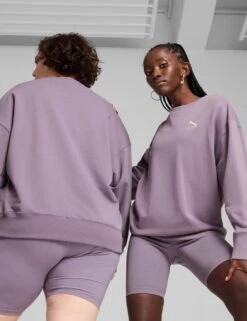 Puma Better Classics Relaxed Pure Cotton Sweatshirt -Marks and Spencer Shop better classics relaxed pure cotton sweatshirt 15