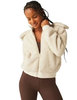 Beyond Yoga Borg Funnel Neck Relaxed Jacket -Marks and Spencer Shop borg funnel neck relaxed jacket 7