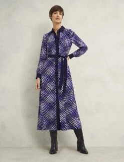 Checked Collared Midaxi Shirt Dress -Marks and Spencer Shop checked collared midaxi shirt dress 13