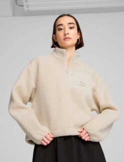 Puma Classics Winterized Fleece Half Zip Sweatshirt -Marks and Spencer Shop classics winterized fleece half zip sweatshirt 11