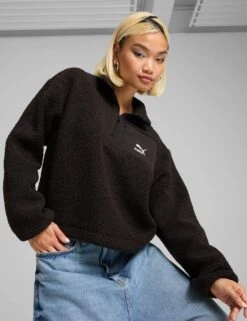 Puma Classics Winterized Fleece Half Zip Sweatshirt -Marks and Spencer Shop classics winterized fleece half zip sweatshirt 17