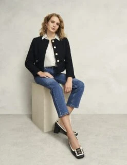 Collared Button Detail Blouson Sleeve Blouse 29 Collared Button Detail Blouson Sleeve Blouse -Marks and Spencer Shop collared button detail blouson sleeve blouse 11