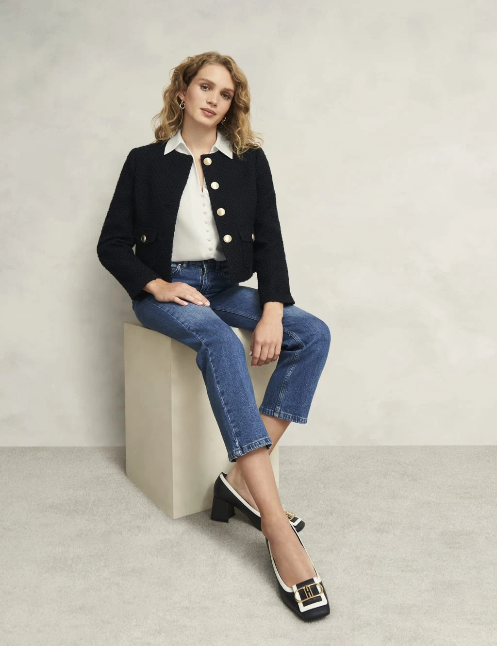 Collared Button Detail Blouson Sleeve Blouse 14 Collared Button Detail Blouson Sleeve Blouse - Image 12