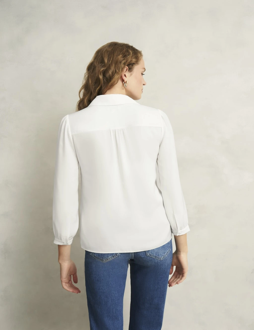 Collared Button Detail Blouson Sleeve Blouse 16 Collared Button Detail Blouson Sleeve Blouse - Image 14
