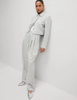 Collared Cropped Jacket -Marks and Spencer Shop collared cropped jacket 10