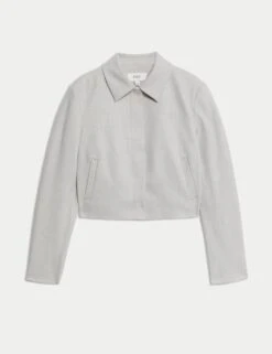Collared Cropped Jacket -Marks and Spencer Shop collared cropped jacket 12