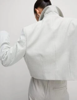 Collared Cropped Jacket -Marks and Spencer Shop collared cropped jacket 7