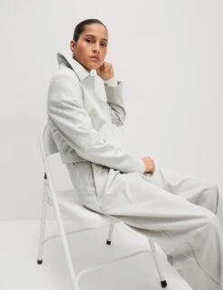 Collared Cropped Jacket -Marks and Spencer Shop collared cropped jacket 8