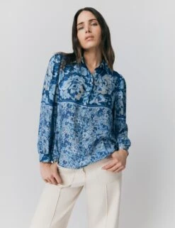 Ghost Collared Floral Button Detail Blouse -Marks and Spencer Shop collared floral button detail blouse 5